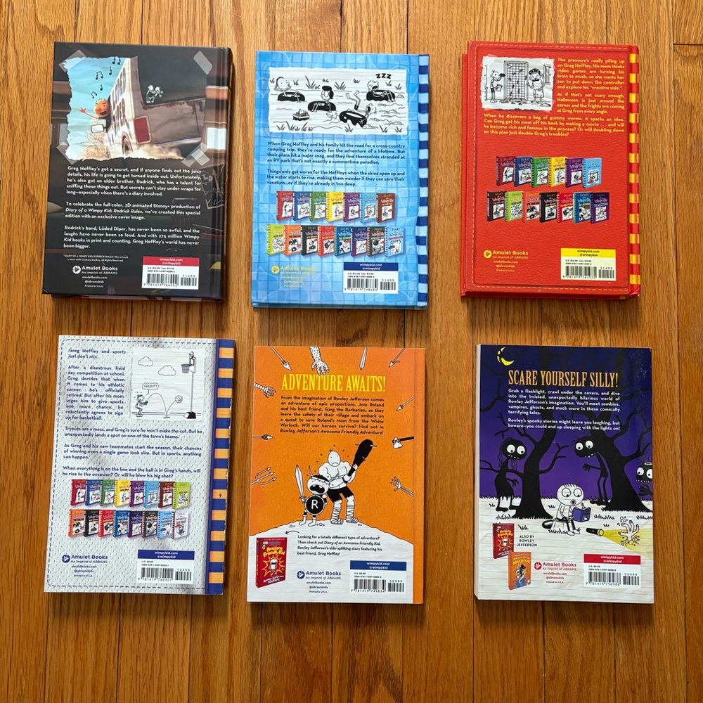 Amulet Books Diary of a Wimpy Kid Jeff Kinney Hardcover Paperback 6 Book Lot - Picture 2 of 6